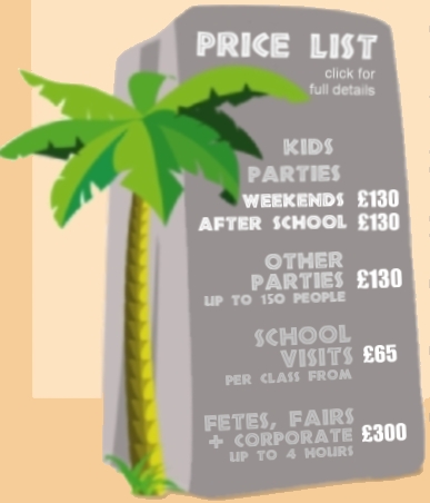 The Creepy Crawly Show childrens entertainer party price list